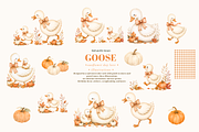 Fall Autumn Goose Pumpkin Clipart, an Animal Illustration by Sunflower Day Love (Thumbnail 3 of 4)