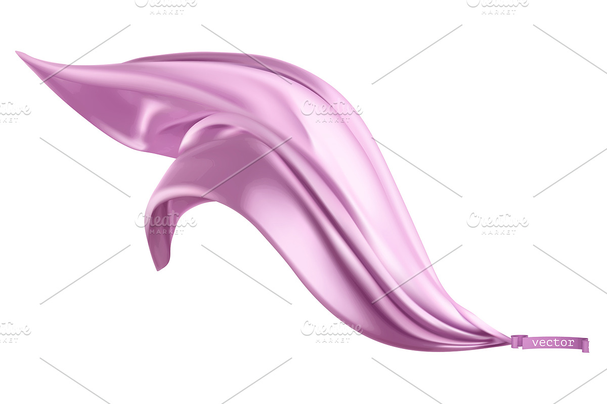 Violet silk, decoration, vectors set, an Outline Icon by Allevinatis Studio (Photo 2 of 6)