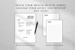 Self-Care Planner Printable Canva