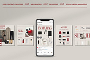 LTK Canva templates Red, a Social Media Template by Studio Suvelle (Thumbnail 3 of 7)
