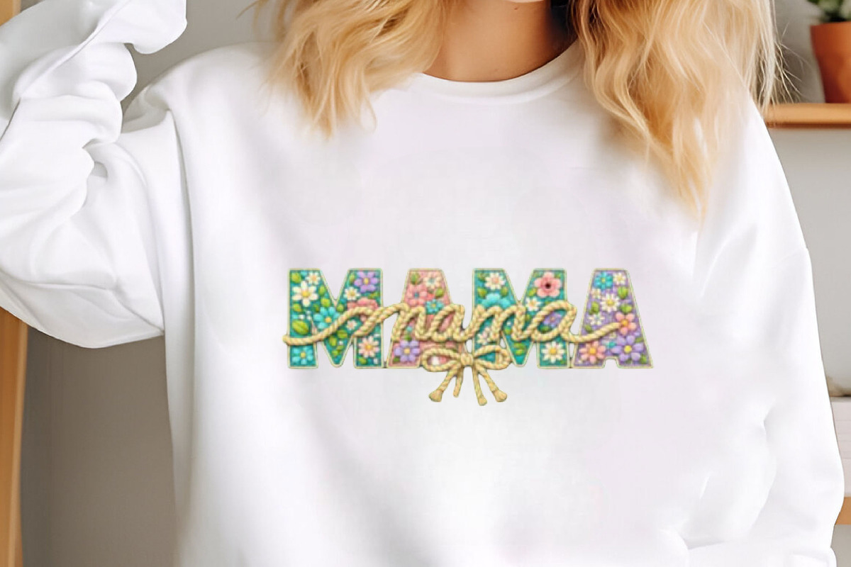 Floral MAMA Yarn Crochet Mothers Day, an Illustration by Designking (Photo 3 of 6)