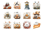 Boho Fall Halloween Ghost Png, an Illustration by SinaCreation (Thumbnail 3 of 7)