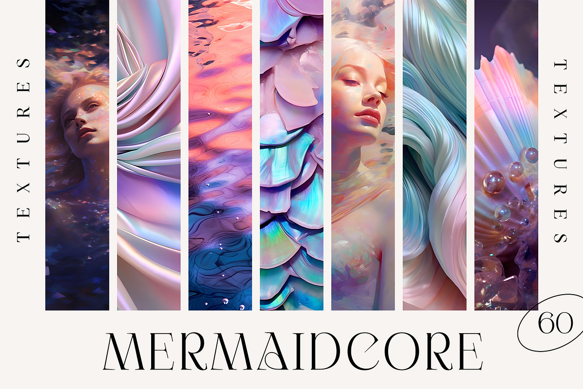 Mermaidcore iridescence textures, a Background Graphic by SunnyAfternoons (Photo 1 of 6)