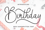 Birthday | Script Font, a Handwritten Font by Scratchones (Thumbnail 1 of 9)