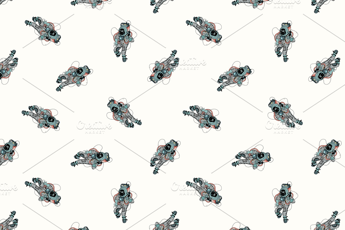 Astronaut in space + patterns, a Technology Illustration by Good Studio (Photo 4 of 8)