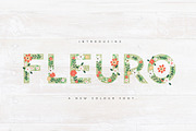 NEW! FLEURO Colour Font :), a Font by Nicky Laatz (Thumbnail 1 of 9)