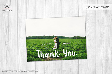 Thank you card wedding template, a Card Template by We♡Loph