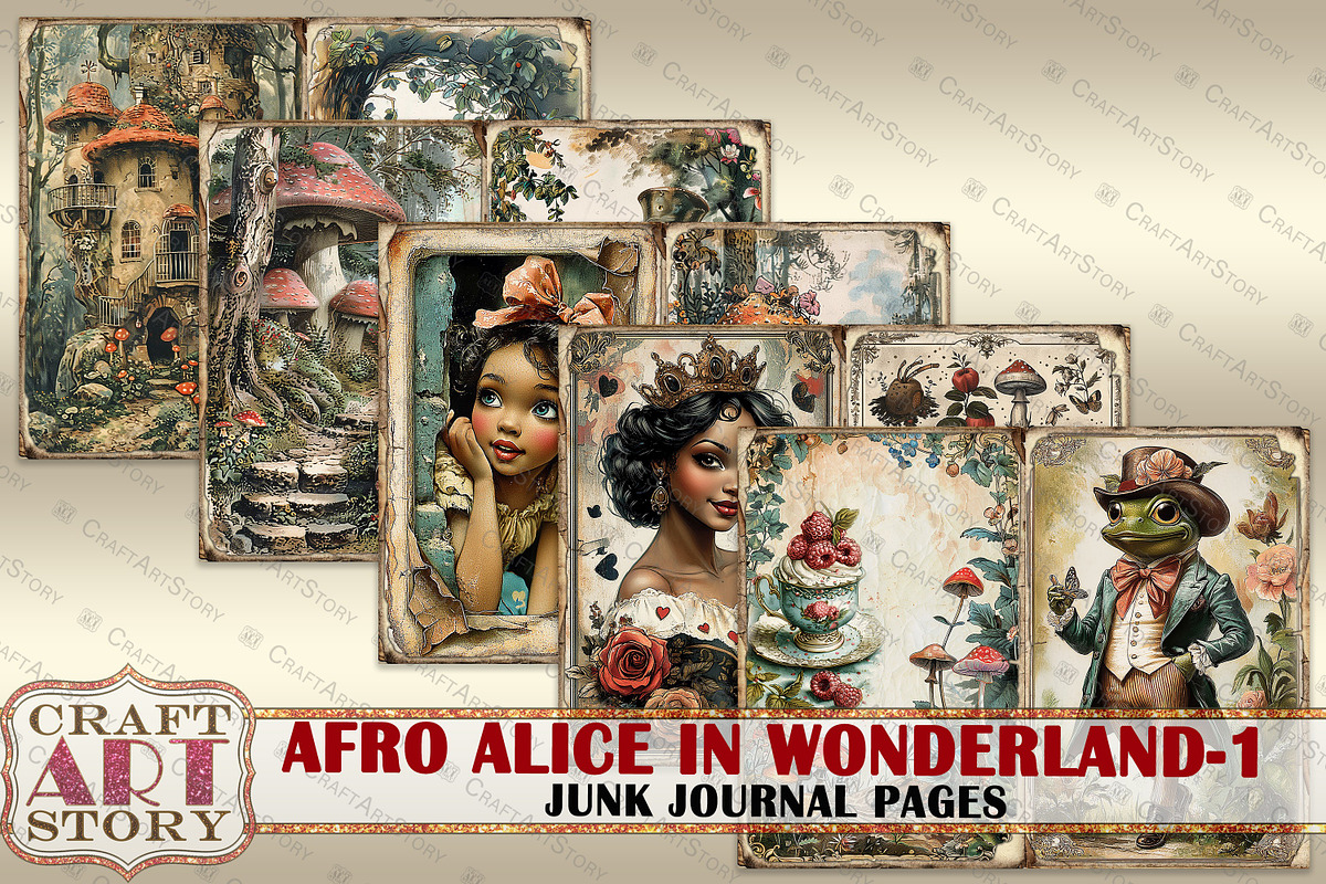 Afro Alice in Wonderland-1, a Person Illustration by CraftArtStory (Photo 3 of 5)