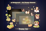 Dreamy Cats Animated Stream Package, a Social Media Template by TheDoodleSweets (Thumbnail 7 of 7)