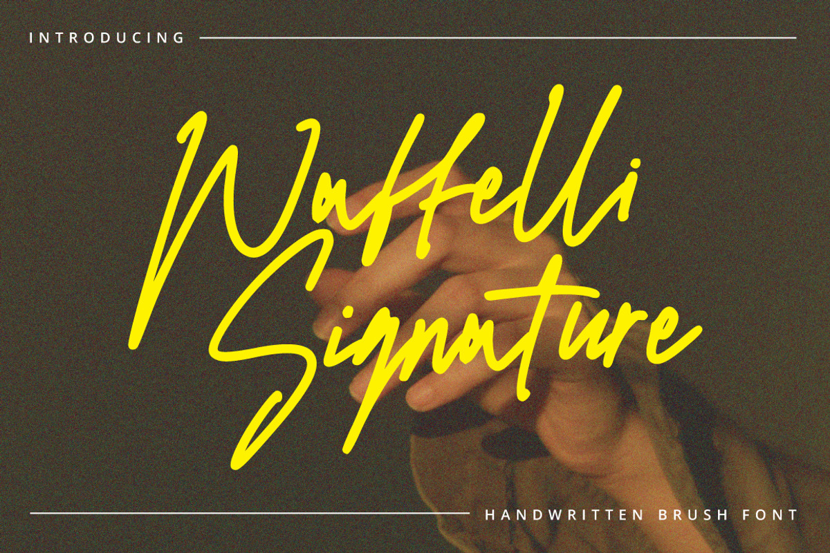 Waffelli - Monoline Signature, a Handwritten Font by tebaltipislab (Photo 1 of 10)