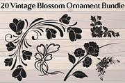 Vintage Blossom Ornament Bundle, an Object Graphic by Creativeshirt (Thumbnail 1 of 19)