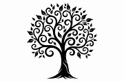 Tree Silhouette SVG Bundle, an Illustration by Creativeshirt (Thumbnail 8 of 13)