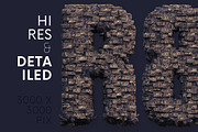 Stone Wall - PNG Alphabet, an Object Graphic by MIIM (Thumbnail 2 of 4)