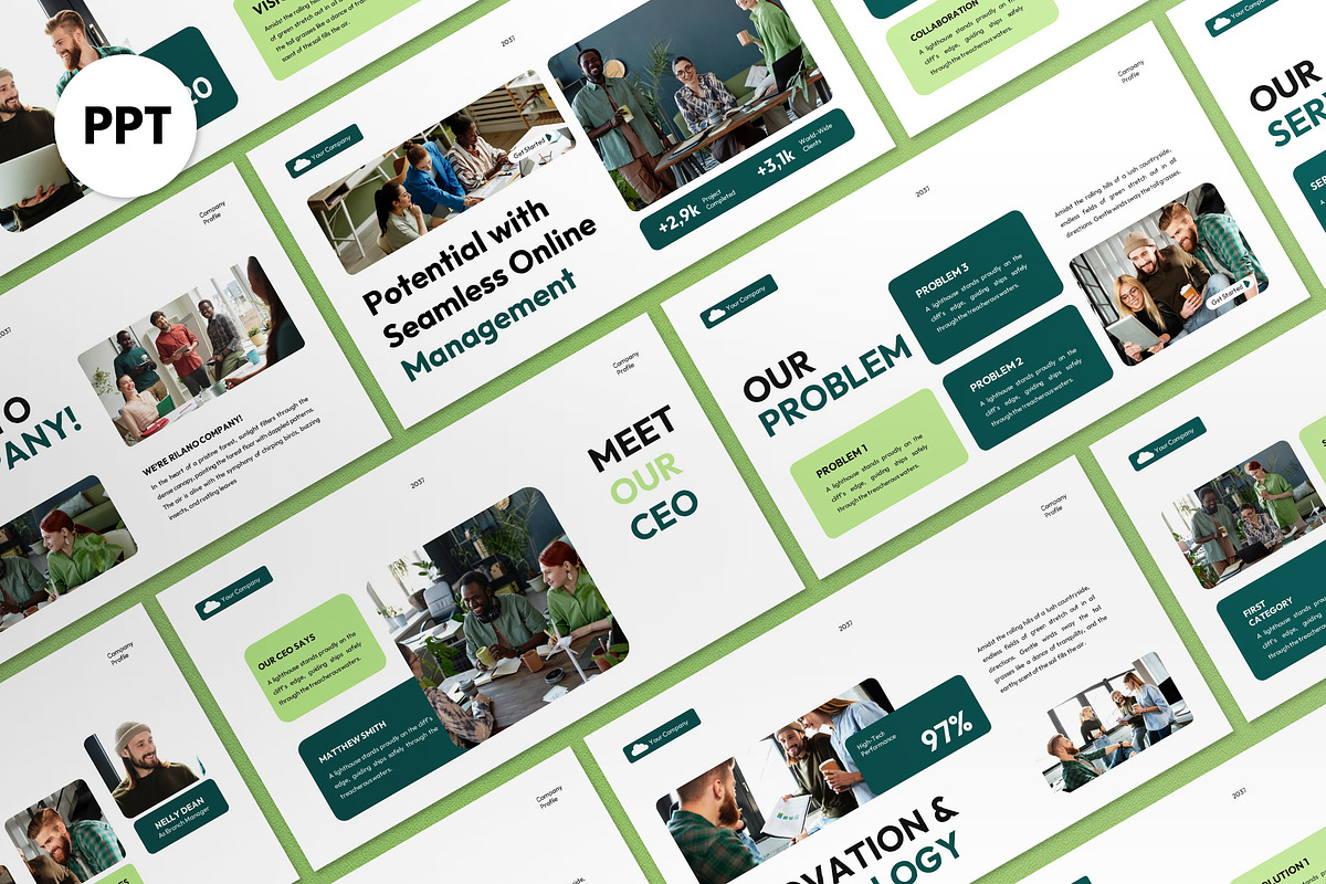 White Online Store Manager PPT, a Presentation Template by graphicook (Photo 1 of 4)