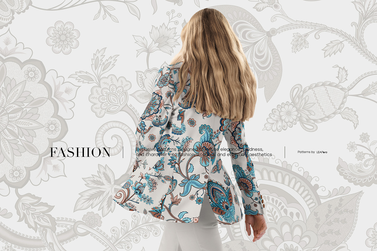 Persian Azure Traditional Patterns, a Pattern Graphic by LEAFure (Photo 4 of 12)