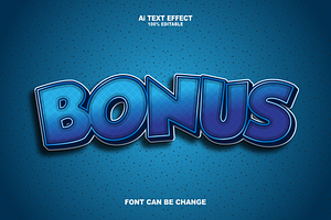 Bonus Editabele Text Effects.