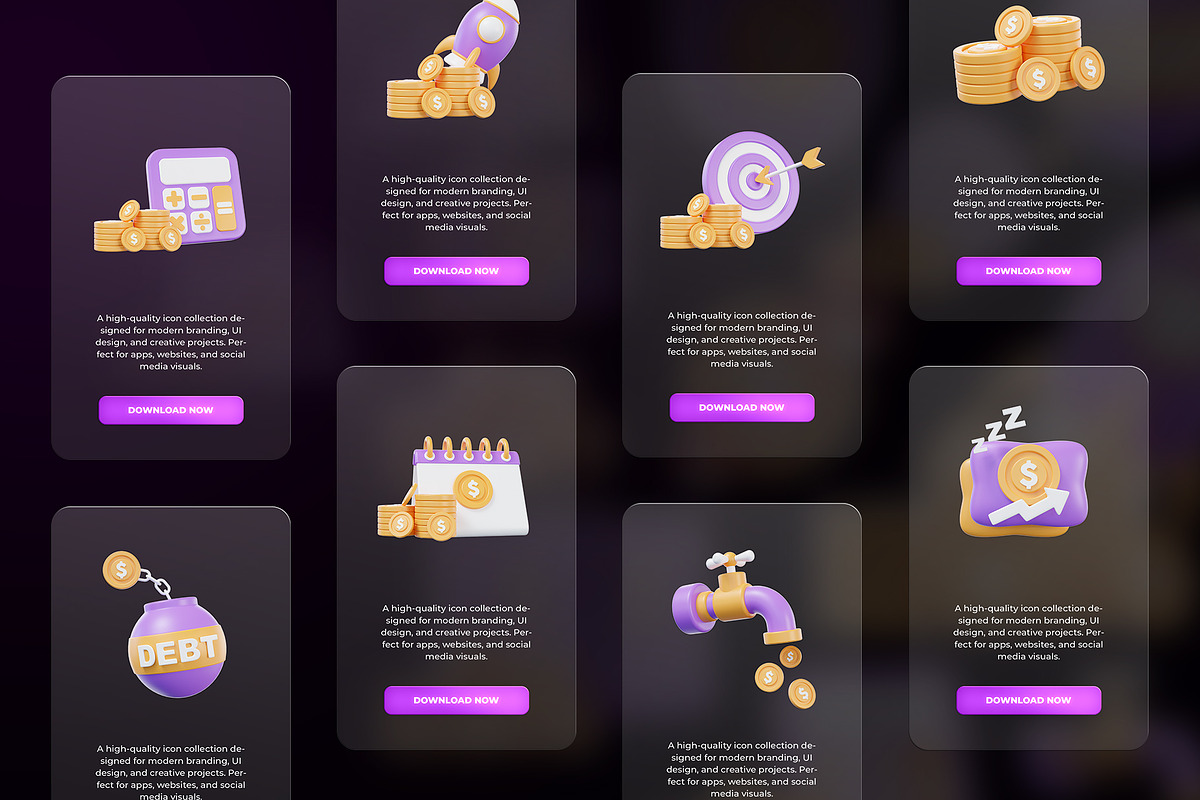 Finance 3D Icon Pack, an Object Graphic by Artnivora.Std (Photo 3 of 4)