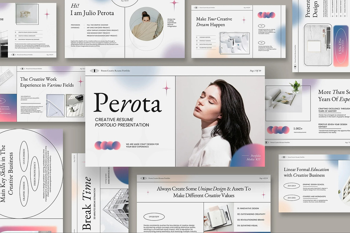 Creative Resume Portfolio GSlides
