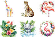 Watercolor African Summer Safari, an Illustration by Designking (Thumbnail 4 of 5)