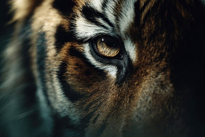 Tiger eye close up in wild, a Photo by Beautiful things