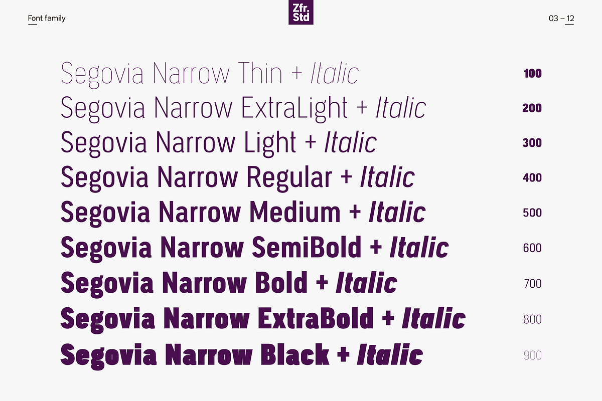 Segovia Narrow, a Sans Serif Font by Zafara Studios (Photo 3 of 12)