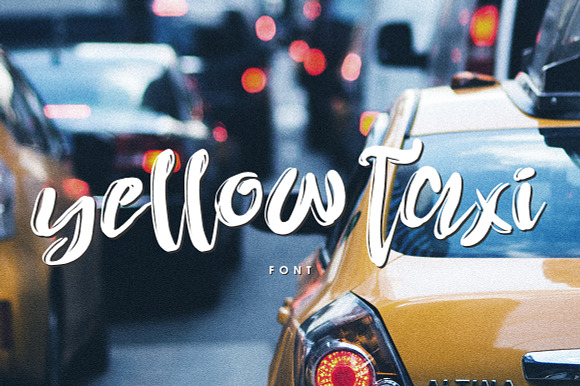 Yellow Taxi Font preview 5