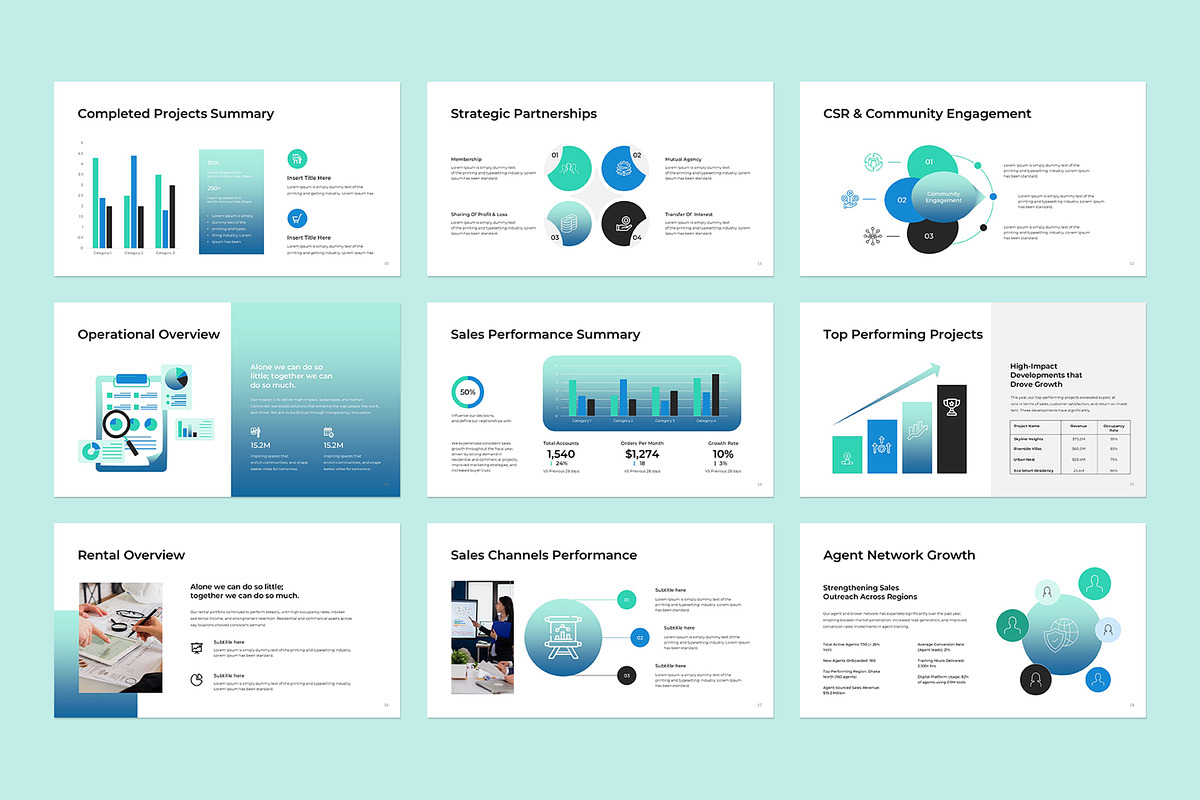 Annual report Presentation Template preview 7