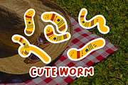 Cute Worm Illustration Set, an Animal Illustration by The Journey Atelier (Thumbnail 2 of 8)
