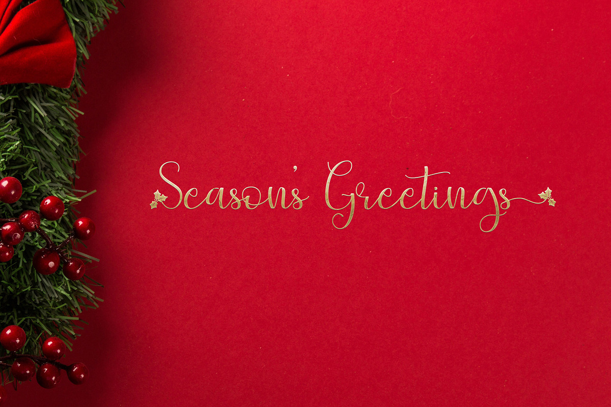 Beneath the Mistletoe, a Script Font by Kristy Hatswell (Photo 11 of 11)
