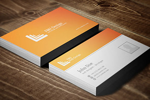 FH Design Orange Business Card