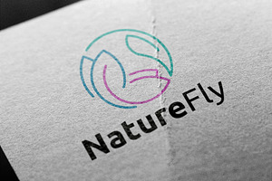 Butterfly Nature Leaf Simple Logo