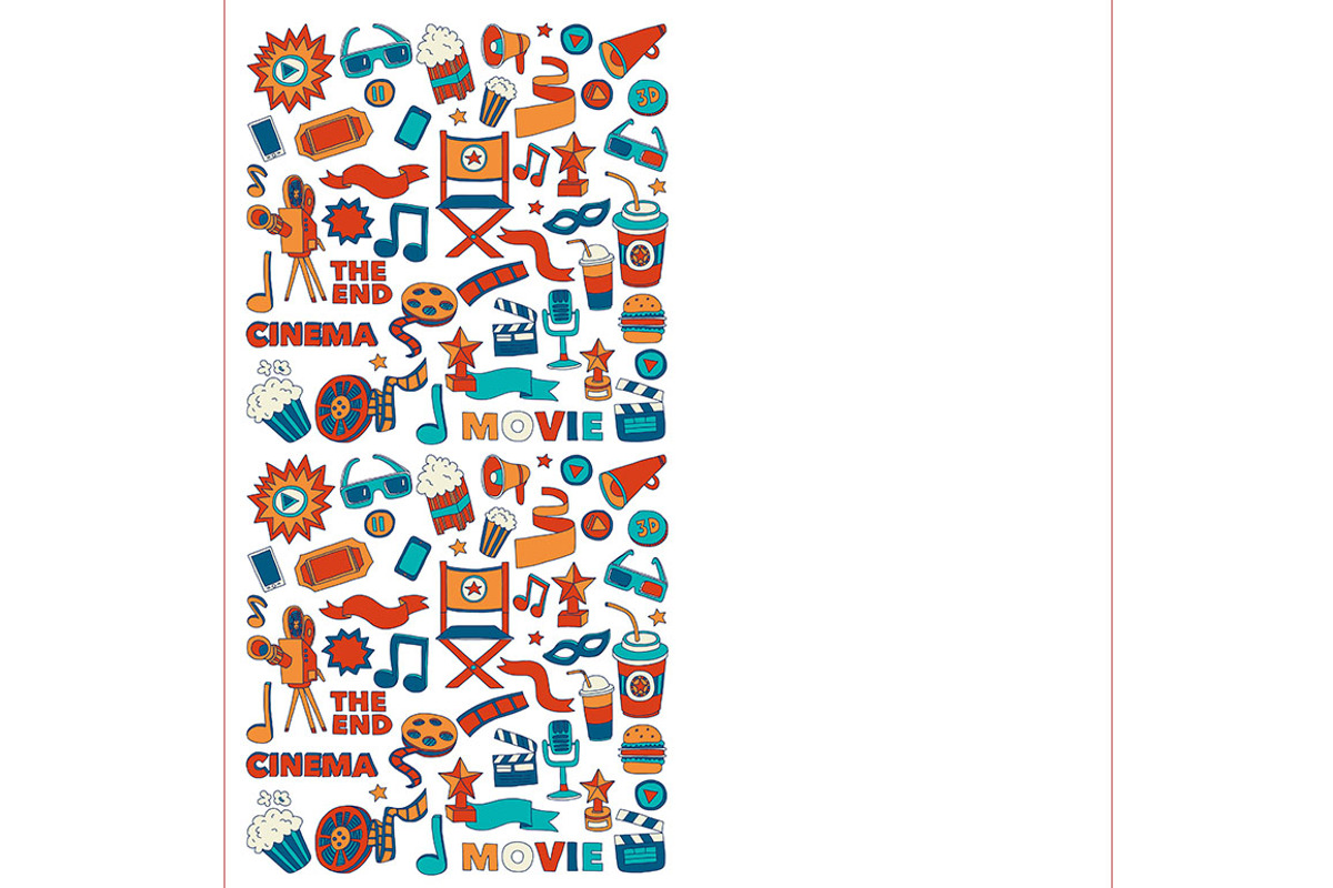 It's movie time! White background, a Texture Illustration by Art Loft (Photo 3 of 16)