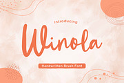 Winola - Handwritten Brush Font, a Script Font by Typefactoryco (Thumbnail 1 of 8)