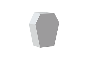 Wide Coffin Shaped Box Template