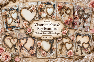 Victorian Rose & Key Romance Lace