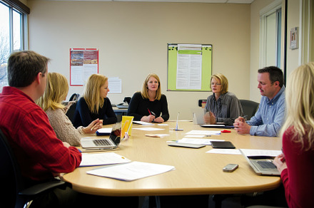 Reviewing employee strengths, a Photo by Pavel_design