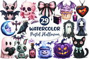 Pastel Gothic Halloween Clipart, an Illustration by Dream Creation (Thumbnail 1 of 6)