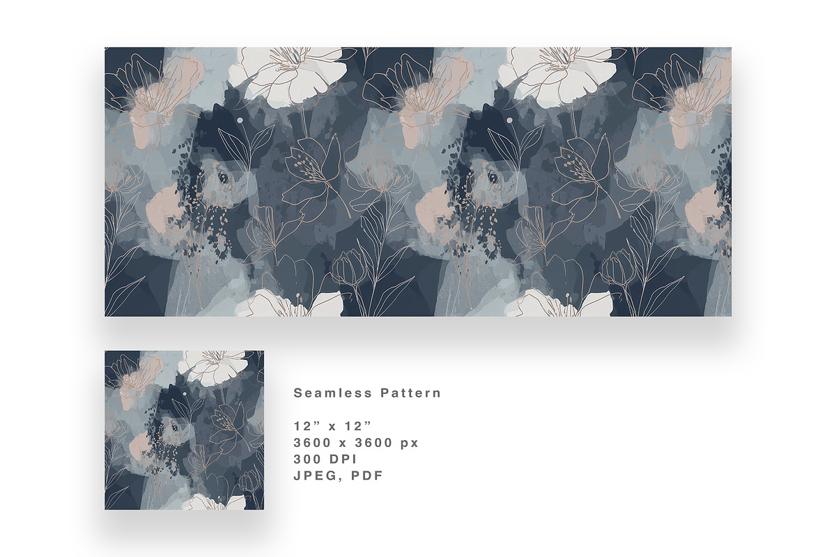 6 Seamless Pattern: Abstract Blue, a Pattern Graphic by StudioCitra (Photo 8 of 10)