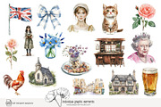 90 Great Britain clip art, a Decorative Illustration by Poppy Lane Studio (Thumbnail 2 of 11)