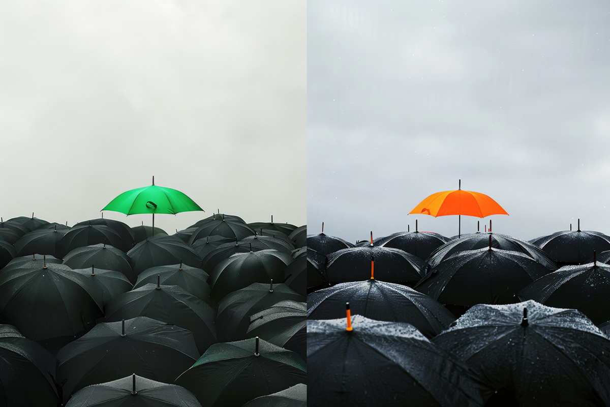 116 Umbrellas, a Background Photo by Handmadefont (Photo 13 of 14)