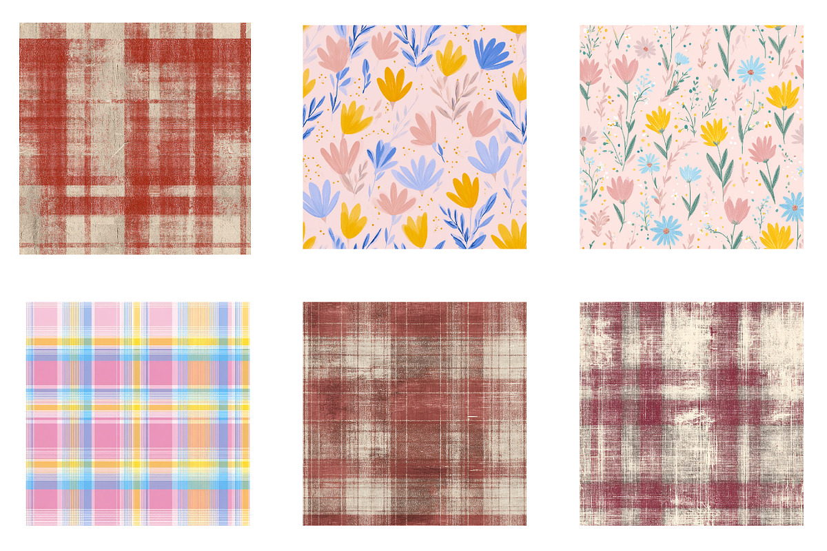 Plaid Seamless Pattern Bundle, a Pattern Graphic by CreationArt (Photo 7 of 7)