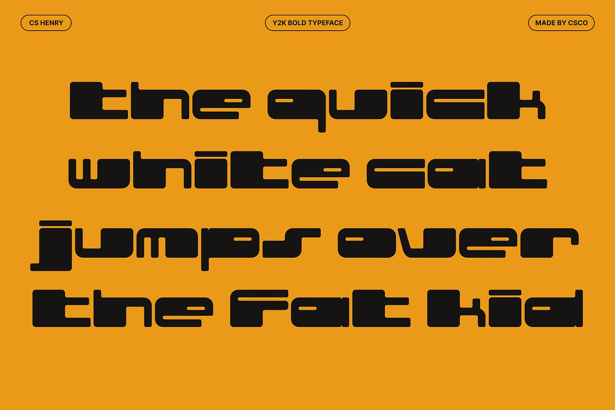 CS Henry – Y2K Font, a Sans Serif Font by Craft Supply Co. (Photo 6 of 8)