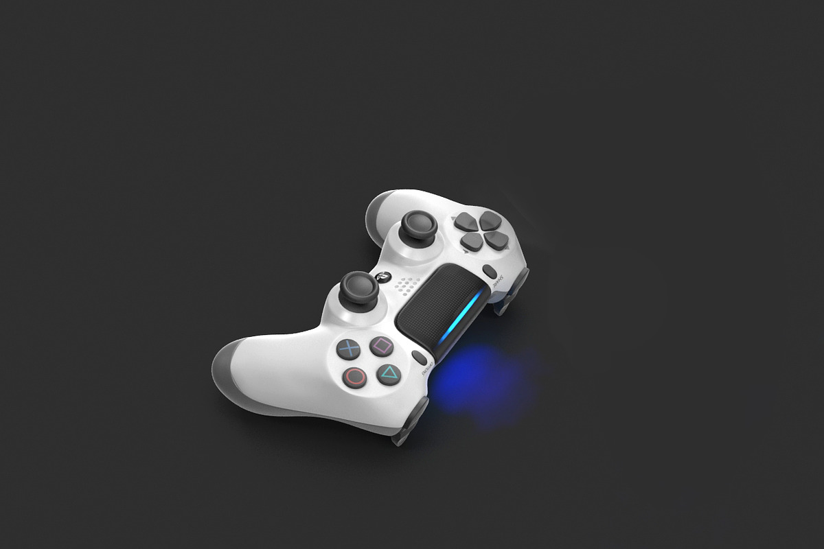 DualShock 4 Controller - White, an Object 3D Model by Tedi Permana (Photo 6 of 11)