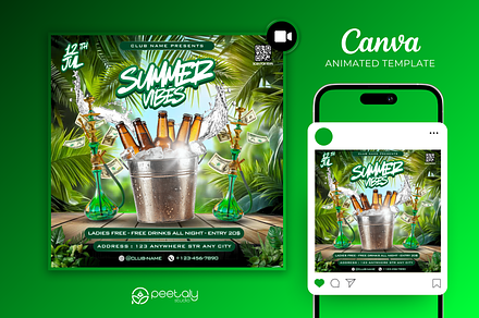 Summer Vibes Flyer Animated Template