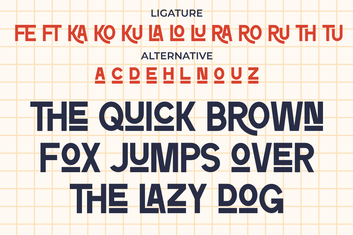 Ralokun - Retro Sans Serif Font, a Sans Serif Font by Marvadesign (Photo 3 of 7)