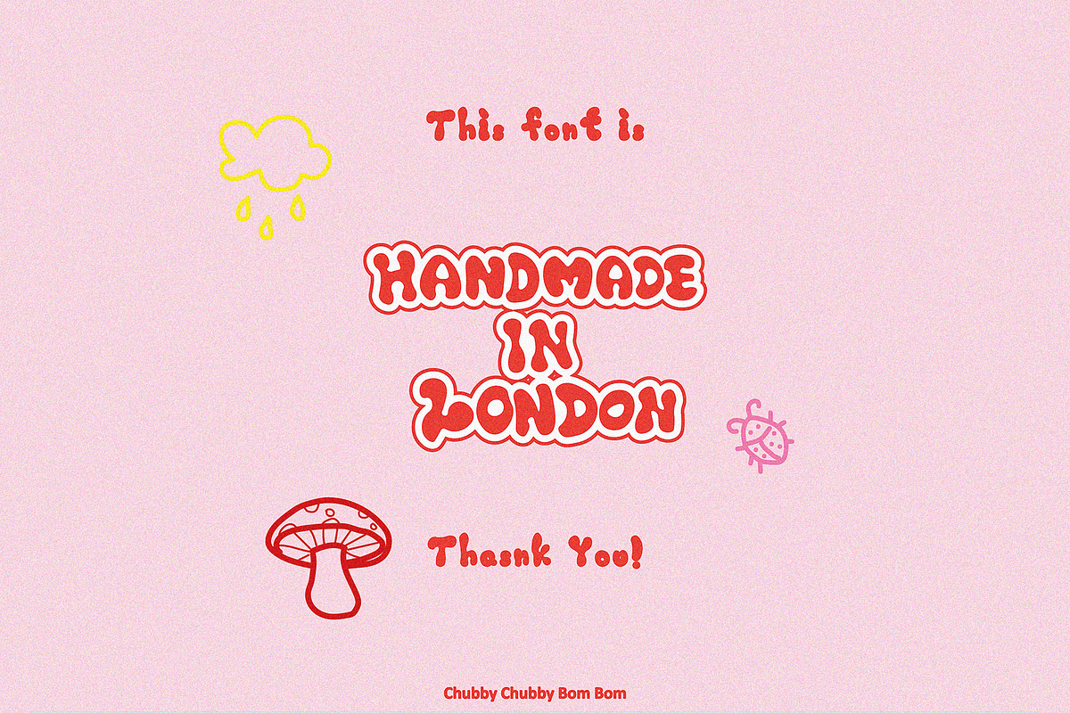 ChubbyChubby BomBom: Hand drawn font, a Font by Chun (Photo 9 of 9)