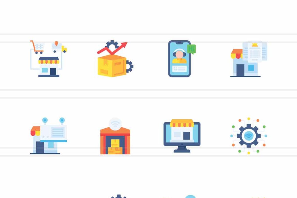 Smart Retail & Connected Store Icons, a Solid Icon by IconBunny (Photo 2 of 2)