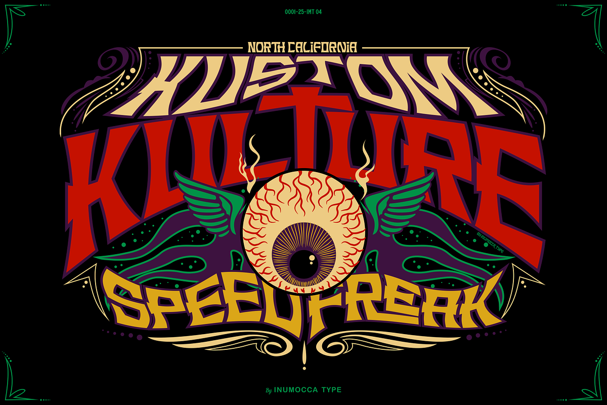 Rebel Kulture + Free Vector Set, a Serif Font by inumocca_type (Photo 2 of 13)