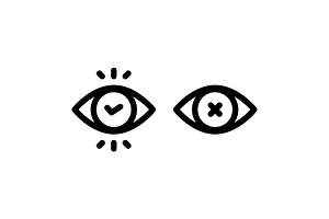 Solely eye black icon, an Outline Icon by Creative priyanka