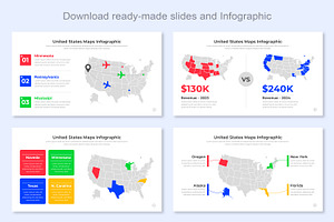 USA Maps Infographic Template